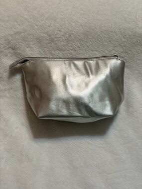 Lancome Silver Metallic Cosmetic Pouch